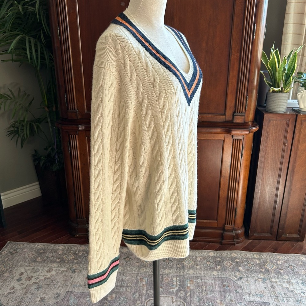 Polo Ralph Lauren Cricket Wool Alpaca Cashmere V-Neck Sweater Mens XL - Picture 4 of 16